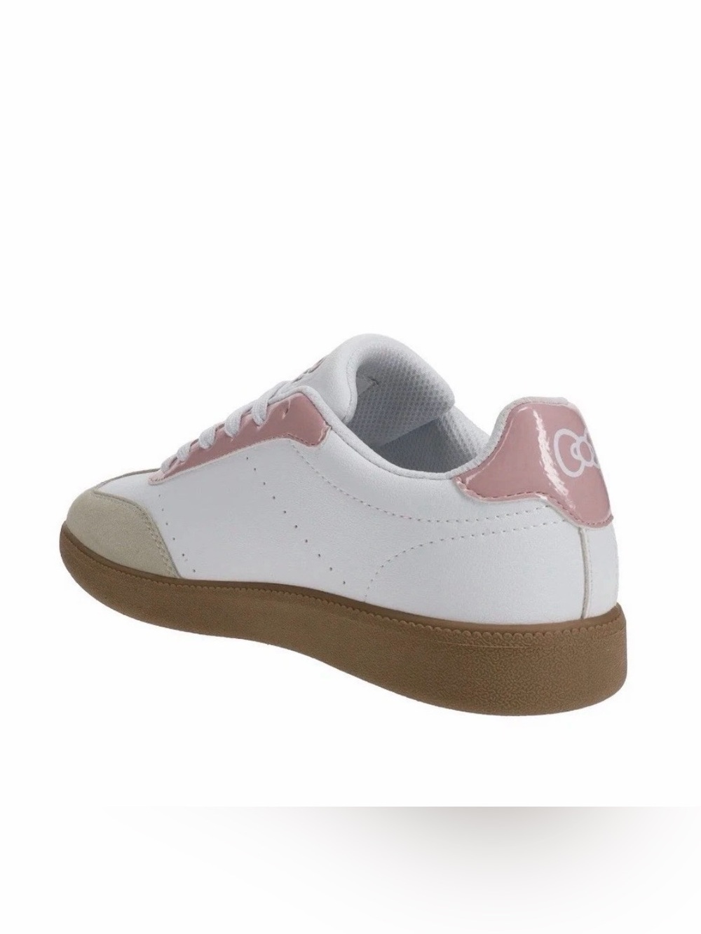 Hello Kitty White, Pink & Tan Women's size 11 Casual Lace-Up Sneakers - Picture 2 of 7